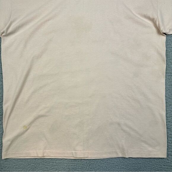 Vintage Hanes Shirt Adult Extra Large Pink Baseball Mom Logo Spell Out 50/50 Tee - Picture 9 of 16
